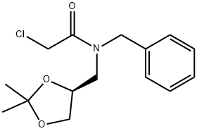 Acetamide, 2-chloro-N-[[(4S)-2,2-dimethyl-1,3-dioxolan-4-yl]methyl]-N-(phenylmethyl)- Structure