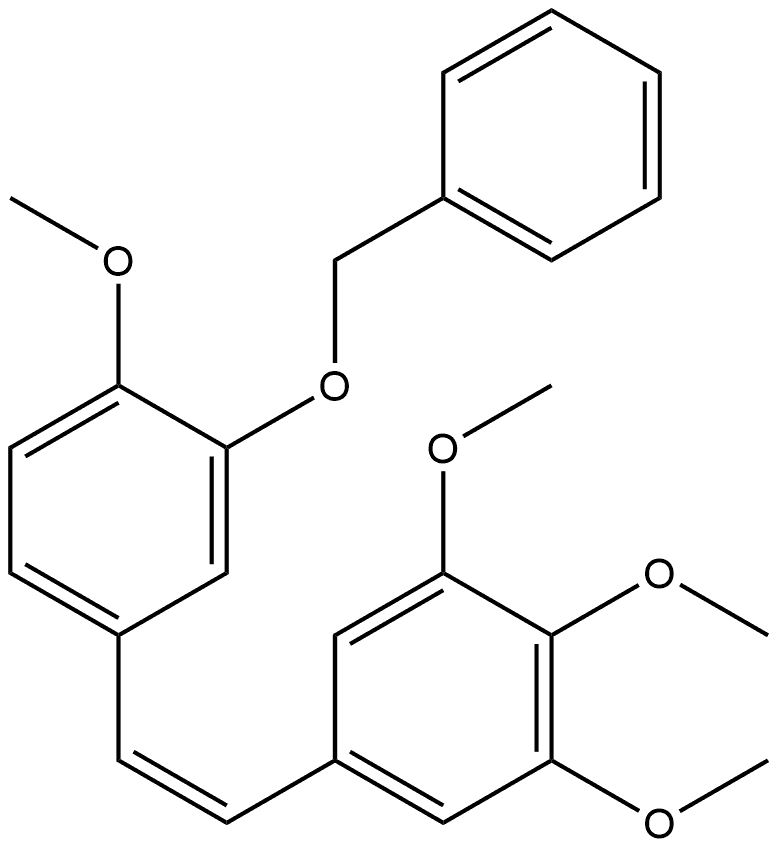 1-Methoxy-2-(phenylmethoxy)-4-[(1Z)-2-(3,4,5-trimethoxyphenyl)ethenyl]benzene Structure