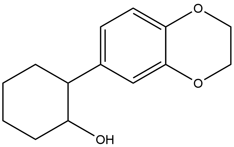 2-(2,3-Dihydro-1,4-benzodioxin-6-yl)cyclohexanol 结构式