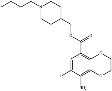 148703-08-6 1,4-Benzodioxin-5-carboxylic acid, 8-amino-2,3-dihydro-7-iodo-, (1-butyl-4-piperidinyl)methyl ester