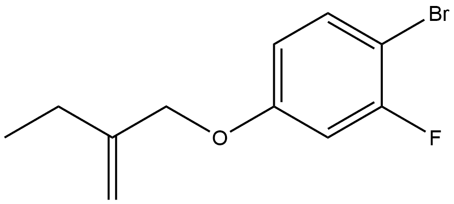 1-Bromo-2-fluoro-4-(2-methylenebutoxy)benzene Struktur