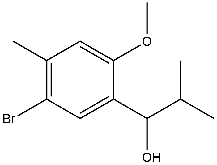 5-Bromo-2-methoxy-4-methyl-α-(1-methylethyl)benzenemethanol 结构式