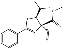 4-Oxazolecarboxylic acid, 4-formyl-4,5-dihydro-5-(1-methylethyl)-2-phenyl-, methyl ester, (4R,5S)-