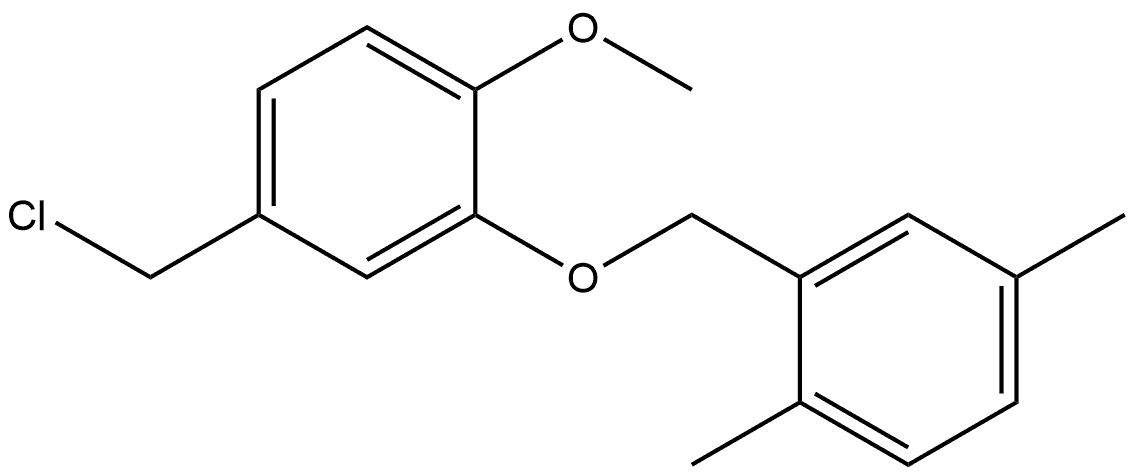 Benzene, 4-(chloromethyl)-2-[(2,5-dimethylphenyl)methoxy]-1-methoxy- Structure