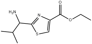 4-Thiazolecarboxylic acid, 2-(1-amino-2-methylpropyl)-, ethyl ester 结构式