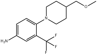 Benzenamine, 4-[4-(methoxymethyl)-1-piperidinyl]-3-(trifluoromethyl)- Structure
