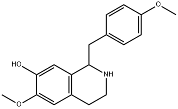 1,2,3,4-Tetrahydro-6-methoxy-1-[(4-methoxyphenyl)methyl]-7-isoquinolinol Struktur