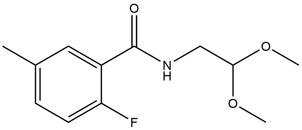 N-(2,2-Dimethoxyethyl)-2-fluoro-5-methylbenzamide 结构式