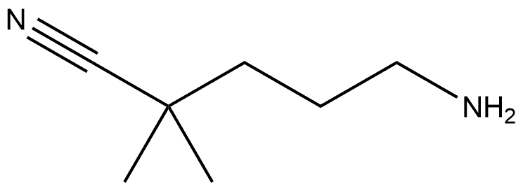5-氨基-2,2-二甲基戊腈 结构式
