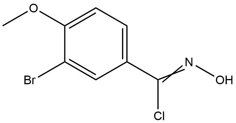 3-Bromo-N-hydroxy-4-methoxybenzimidoyl Chloride Struktur