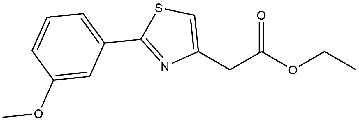 ethyl 2-(2-(3-methoxyphenyl)thiazol-4-yl)acetate Struktur