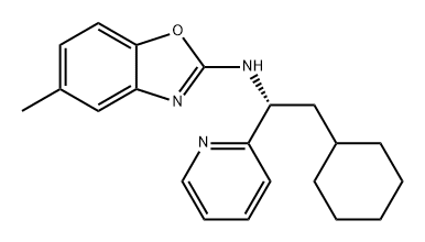 2-Benzoxazolamine, N-[(1R)-2-cyclohexyl-1-(2-pyridinyl)ethyl]-5-methyl- Structure
