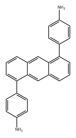 Benzenamine, 4,4'-(1,5-anthracenediyl)bis- Structure