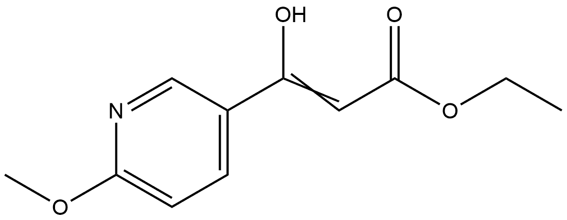 Ethyl 3-hydroxy-3-(6-methoxy-3-pyridinyl)-2-propenoate 结构式