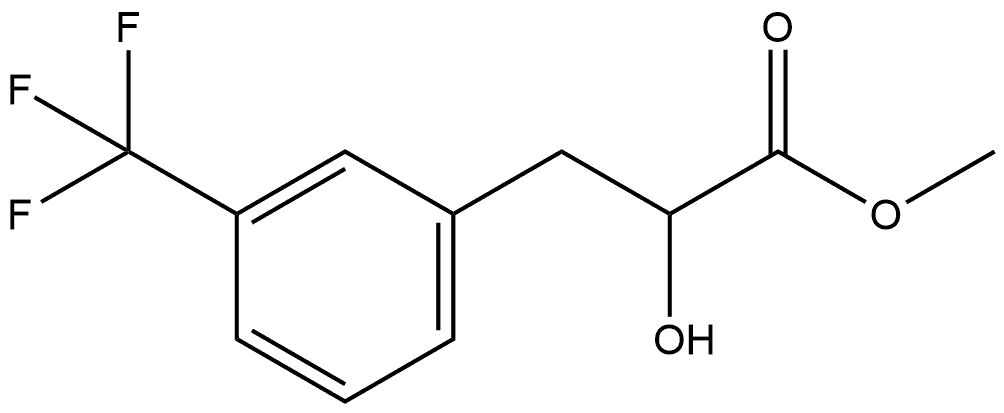 2-羟基-3-[3-(三氟甲基)苯基]丙酸甲酯 结构式