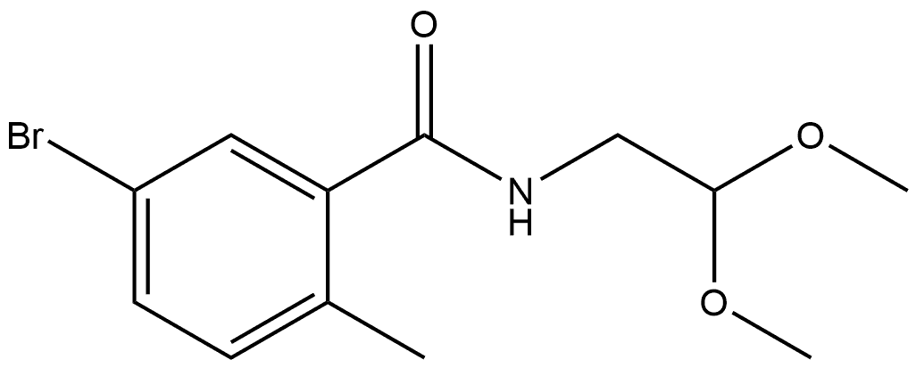 5-Bromo-N-(2,2-dimethoxyethyl)-2-methylbenzamide Struktur