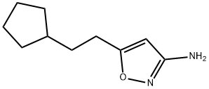 5-(2-cyclopentylethyl)-1,2-oxazol-3-amine,1493836-08-0,结构式