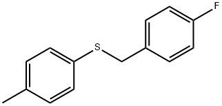 Benzene, 1-fluoro-4-[[(4-methylphenyl)thio]methyl]- Structure