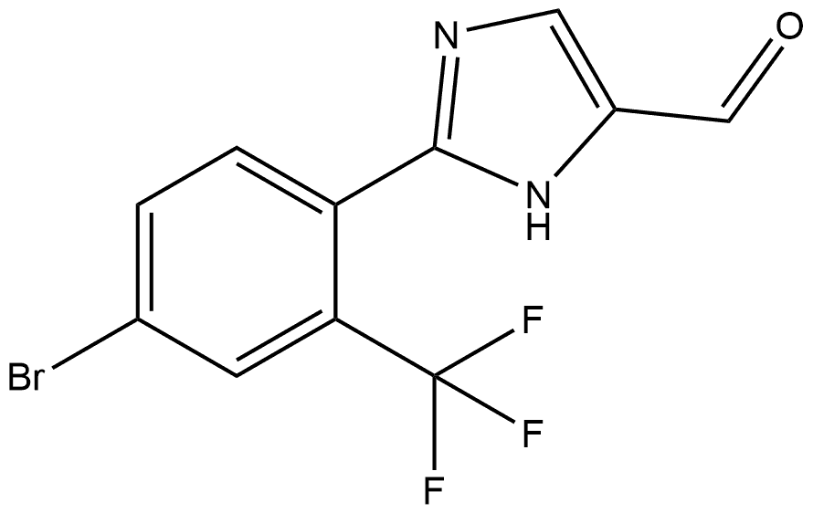 2-[4-溴-2-(三氟甲基)苯基]-1H-咪唑-5-甲醛, 1494621-69-0, 结构式
