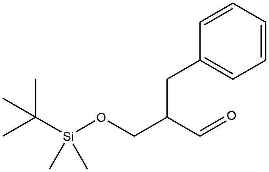 Benzenepropanal, α-[[[(1,1-dimethylethyl)dimethylsilyl]oxy]methyl]- 结构式