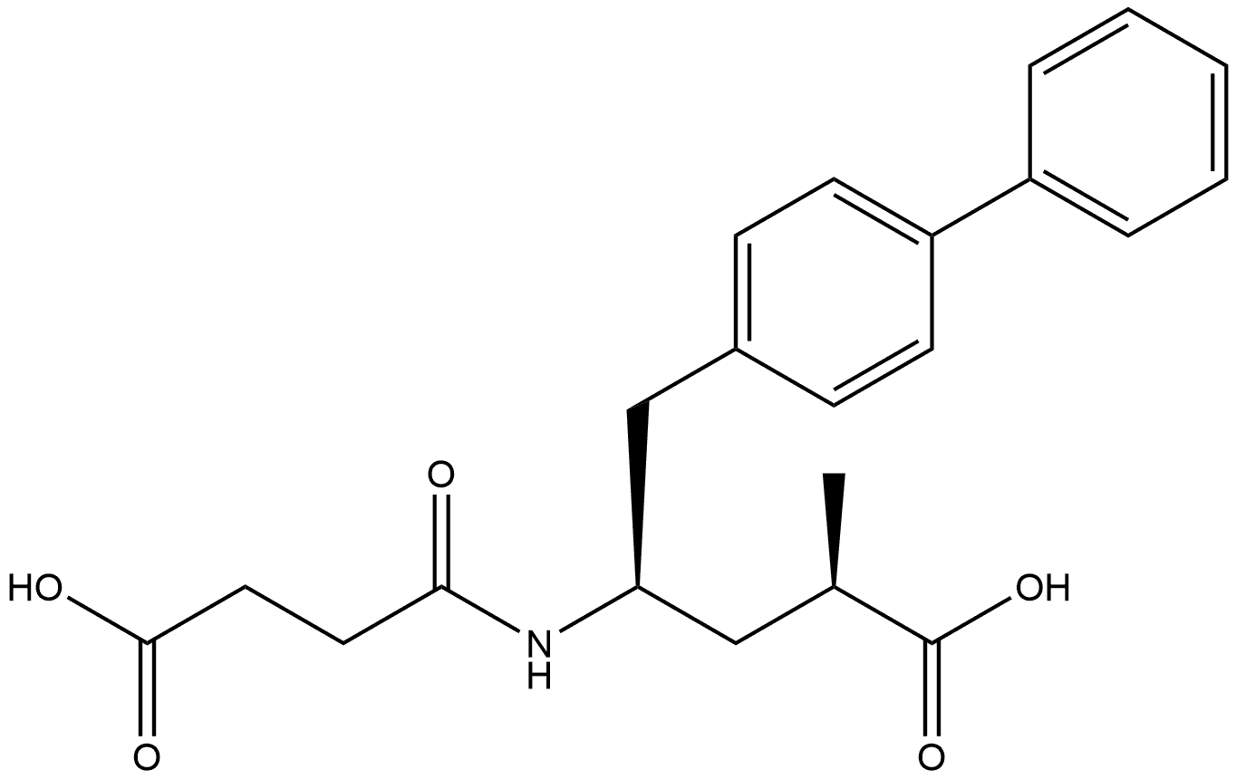 [1,1'-Biphenyl]-4-pentanoic acid, γ-[(3-carboxy-1-oxopropyl)amino]-α-methyl-, [R-(R*,R*)]- (9CI) Structure