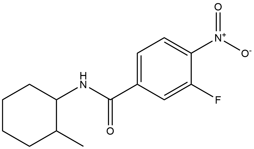 3-fluoro-N-(2-methylcyclohexyl)-4-nitrobenzamide Struktur