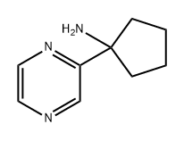 Cyclopentanamine, 1-(2-pyrazinyl)- Structure