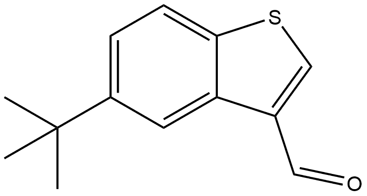 5-(叔丁基)苯并[B]噻吩-3-甲醛 结构式