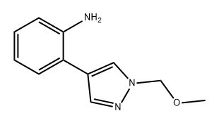Benzenamine, 2-[1-(methoxymethyl)-1H-pyrazol-4-yl]- Structure