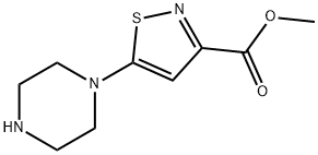 5-(1-哌嗪基)-3-异噻唑羧酸甲酯, 1498505-45-5, 结构式
