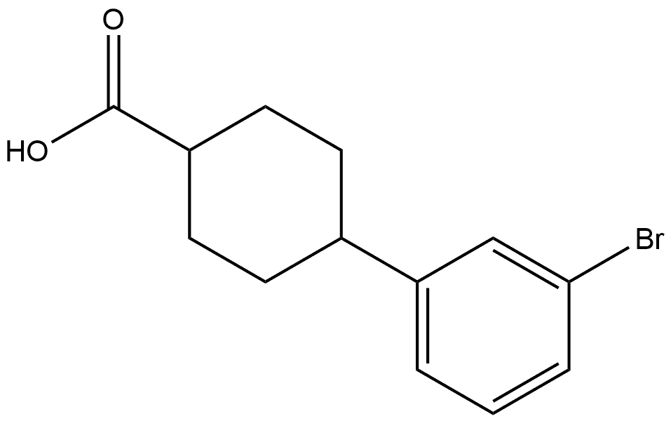4-(3-Bromophenyl)cyclohexanecarboxylic acid 结构式