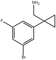 [1-(3-bromo-5-fluorophenyl)cyclopropyl]methanamine Structure