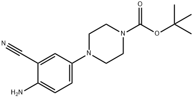 1-Piperazinecarboxylic acid, 4-(4-amino-3-cyanophenyl)-, 1,1-dimethylethyl ester|1-Piperazinecarboxylic acid, 4-(4-amino-3-cyanophenyl)-, 1,1-dimethylethyl ester