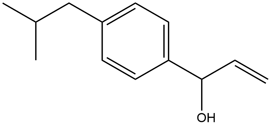 α-Ethenyl-4-(2-methylpropyl)benzenemethanol 结构式