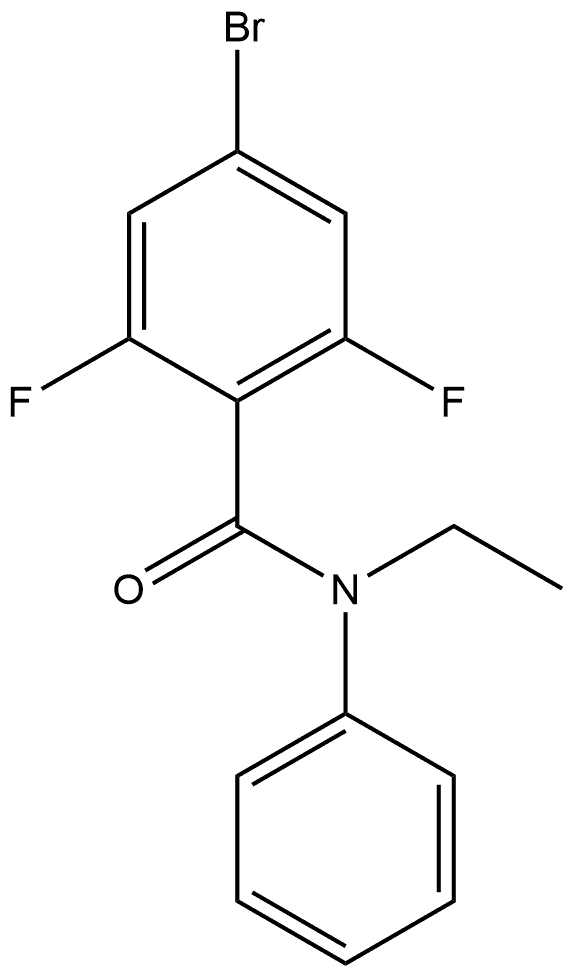 4-Bromo-N-ethyl-2,6-difluoro-N-phenylbenzamide 结构式