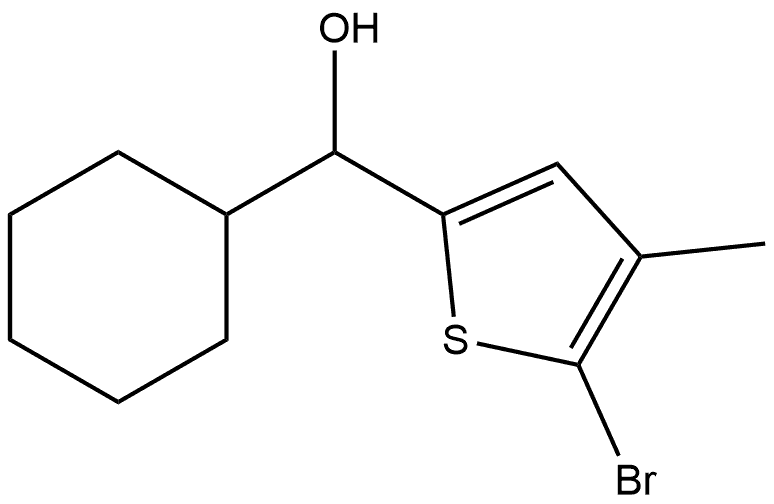 (5-bromo-4-methylthiophen-2-yl)(cyclohexyl)methanol 结构式