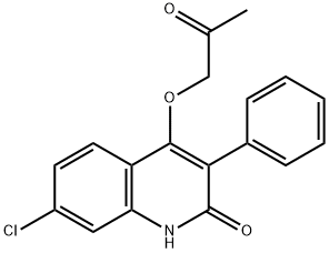 7-氯-4-(2-氧代丙氧基)-3-苯基-2(1H)-喹啉酮, 150097-51-1, 结构式