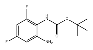 (2-氨基-4,6-二氟苯基)氨基甲酸叔丁酯 结构式