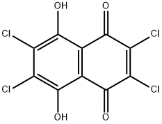 1,4-Naphthalenedione, 2,3,6,7-tetrachloro-5,8-dihydroxy-,15012-64-3,结构式