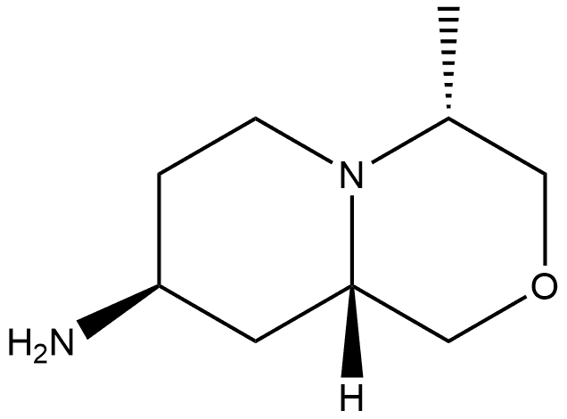 Pyrido[2,1-c][1,4]oxazin-8-amine, octahydro-4-methyl-, (4α,8β,9aβ)- Structure