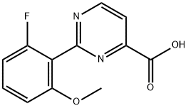 4-Pyrimidinecarboxylic acid, 2-(2-fluoro-6-methoxyphenyl)- Structure