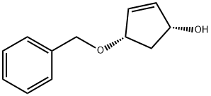 2-Cyclopenten-1-ol, 4-(phenylmethoxy)-, (1R,4S)- Structure