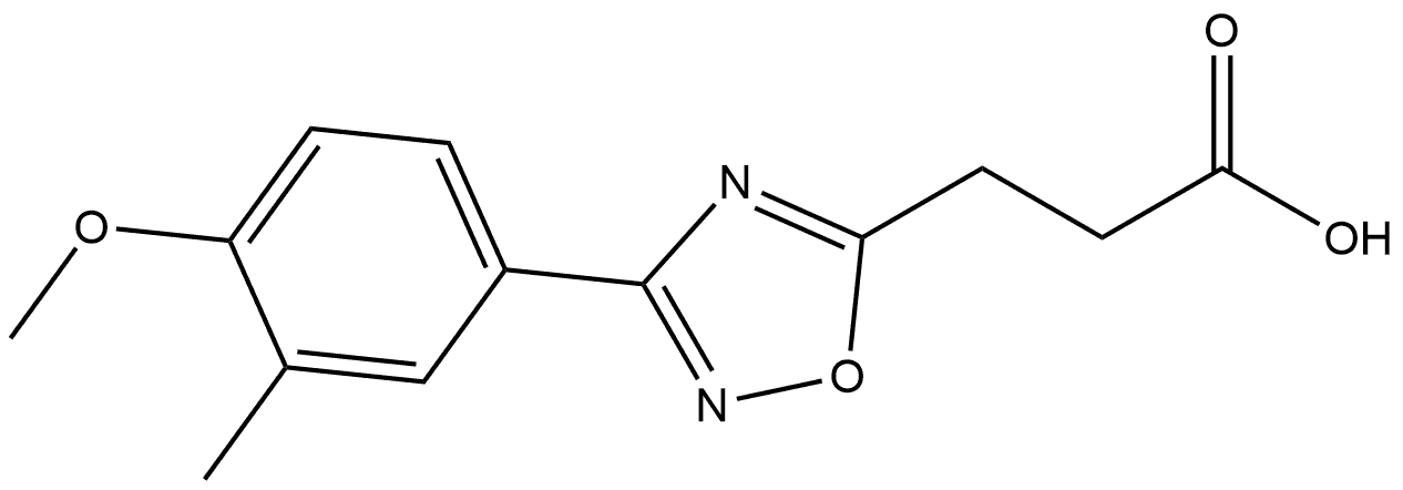3-(4-Methoxy-3-methylphenyl)-1,2,4-oxadiazole-5-propanoic acid Structure