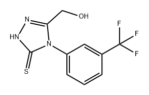 3H-1,2,4-Triazole-3-thione, 2,4-dihydro-5-(hydroxymethyl)-4-[3-(trifluoromethyl)phenyl]- Structure