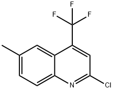 Quinoline, 2-chloro-6-methyl-4-(trifluoromethyl)- Structure