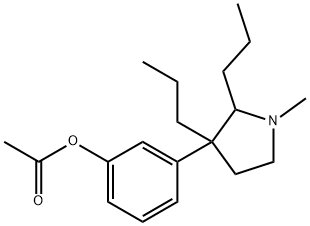 Phenol, 3-(1-methyl-2,3-dipropyl-3-pyrrolidinyl)-, 1-acetate Structure