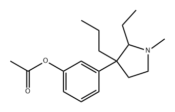 Phenol, 3-(2-ethyl-1-methyl-3-propyl-3-pyrrolidinyl)-, 1-acetate Structure