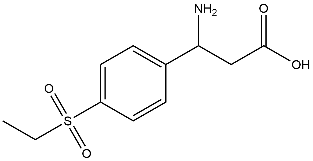 3-amino-3-(4-(ethylsulfonyl)phenyl)propanoic acid Structure