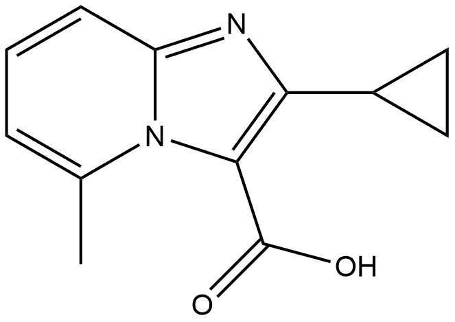 2-cyclopropyl-5-methylimidazo[1,2-a]pyridine-3-carboxylic acid Struktur