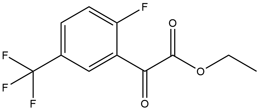 Ethyl 2-[2-fluoro-5-(trifluoromethyl)phenyl]-2-oxoacetate 化学構造式
